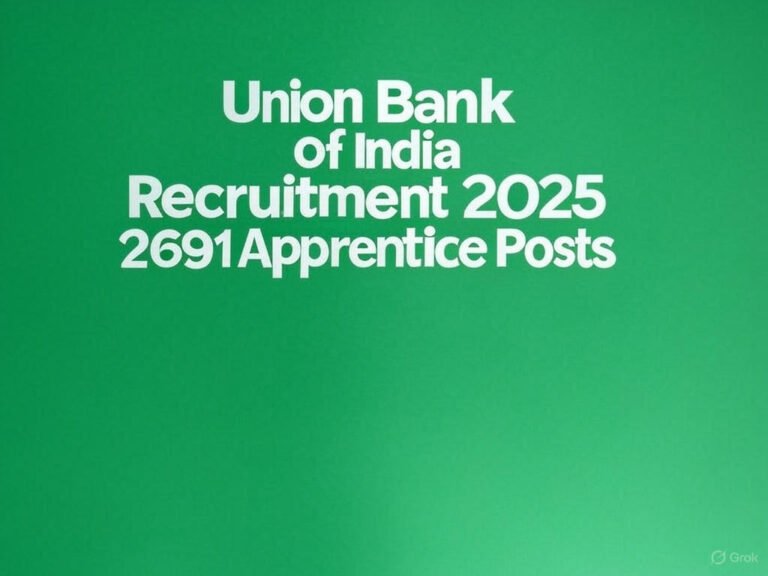 Union Bank of India Recruitment 2025 Apply for 2691 Apprentice Posts